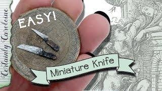 Super Easy DIY Miniature Knife How to Make a Miniature Knife for a Fairy Kitchen