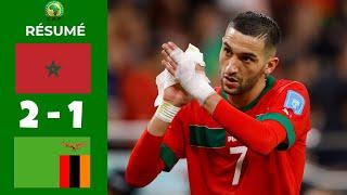 Résumé  Premier but de Ben Seghir en sélection｜ Maroc -  Zambie｜Qualif Coupe du Monde 2026 FR