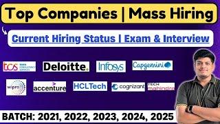 TCS Capgemini Infosys Cognizant Accenture 9 Mncs Current Hiring Status  2021-2025 BATCH