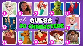 Guess 30 Disney Character By Their Song?  Guess Whos Singing 