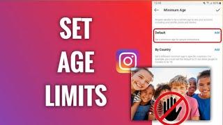 How to set instagram minimum age limit feature  Set age limitations on Instagram  #instagram