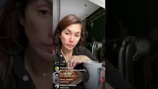 Rutinitas pagi Ussy sarapan  masyallah cantik banget walaupun tanpa makeup  live IG ussy 240523