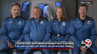 Blue Origin astronaut Glen de Vries dies in plane crash