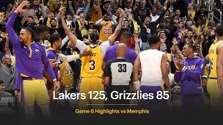 Lakers 125 Grizzlies 85 - Lakers Win Series 4-2  2023 NBA Playoffs