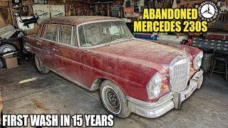 First Wash in 15 Years ABANDONED in Garage Mercedes 230S  Car Detailing Restoration