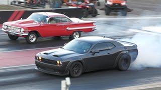 Modern Muscle Cars vs Old School - drag racing