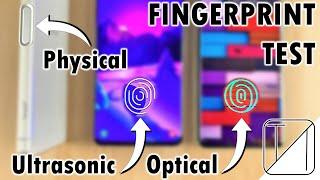 Slow Motion Physical vs Optical vs Ultrasonic Fingerprint Sensor Speed and Reliability Test