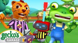 Weasel Spoils the Soccer Match  Geckos Garage  Trucks For Children  Cartoons For Kids