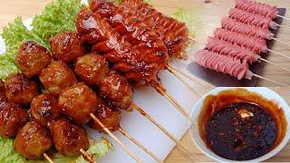 RESEP OLESAN SOSIS & BAKSO BAKAR BIKIN JUALAN CEPAT HABIS. DAN TIPS SUPAYA SOSIS MEKAR SEMPURNA