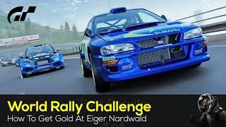 How To Get Gold in the World Rally Challenge race at Eiger Nordwand HARD - #granturismo7