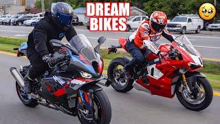 FIRST RIDE On My 2023 BMW M1000RR  Panigale V4R Impressions & Review