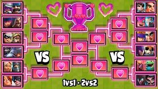 TORNEO de PAREJAS  1vs1 - 2vs2   PODER del AMOR  Clash Royale