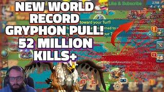 NEW WORLD RECORD GRYPHON PULL 106 MARCHES 319 MILLION POINTS - Lords Mobile