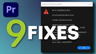 ERROR Compiling movie - 9 possible fixes - Renderer error Premiere Pro