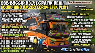 OBB BUSSID TERBARU V3.7.1 SOUND HINO SUOS RM280 EURO 4  GRAFFIC HD  Full Rombak Bus  Full Markas