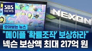 메이플 확률조작 보상하라…넥슨 보상액 최대 217억 원  SBS  모아보는 뉴스