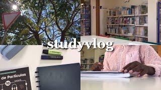 studyvlog estudando na biblioteca  