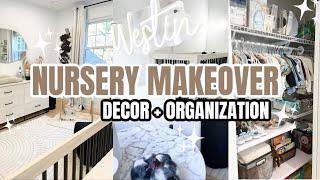 2023 NURSERY MAKEOVER  NURSERY ORGANIZATION  NESTING MOTIVATION  CLEAN AND DECORATE WITH ME