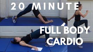 20 Minute FULL BODY HIIT Cardio Workout - At Home & No Equipment