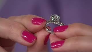 Diamonique Solitaire Ring 14K Gold on QVC