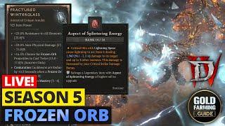 Season 5 Frozen Orb Sorcerer T110 Clear. Now Glyph Farming Then Push #diablo4 #season5