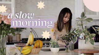 a slow morning routine ️ intentional mindful wellness