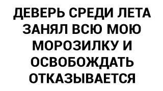 Деверь среди лета занял всю мою морозилку и освобождать отказывается