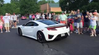 2017 Acura NSX leaving Katies Cars & Coffee in Great Falls Virginia - July 9th 2016 -Pohankas car