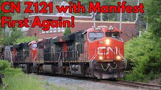 Manifest First CN Z121 with Geep Through Shore Drive Level Crossing Bedford NS.