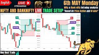 Live Nifty intraday trading  Bank nifty live trading  Live options trading  6th May 2024 dhan