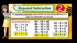 MATH 2 Pagsulat ng Equation sa bawat Sitwasyon Paghahati Repeated Subtraction Number Lines