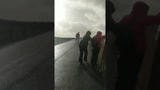 Windy day at the Cliffs of Moher