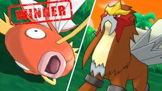 Magikarp VS Entei - Magikarp Wins??  Pokemon Battle