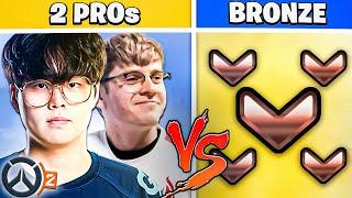 Can 2 OWL Pros Beat 5 Bronze Players In Overwatch 2?