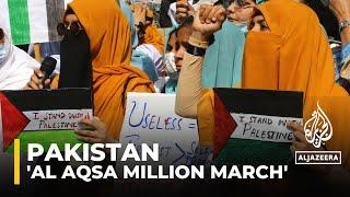 Tehreek-e-Labbaik Pakistan party holds Al Aqsa million march to show support of Palestine