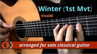 The Four Seasons Winter 1st mvt A.Vivaldi solo classical guitar arrangement by Emre Sabuncuoglu