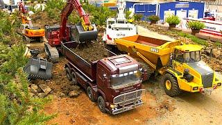 Fantastic Road Construction Site Day and Night RC Dump Trucks Excavators Part 12 Chemnitz 2024