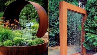 Landscape Design Garden Ideas Made From Rusted Metal 62+ Great Ideas