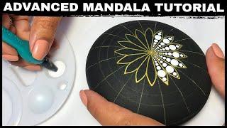 How to Mandala Stones Dot Art  Mandala for Beginners  Tutorial Rocks Painting #Mandala #dotart