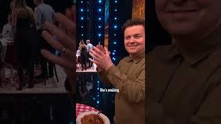 Did she just dump spaghetti on Simon Cowells head ... #shorts #bgt #pasta #audition #simoncowell