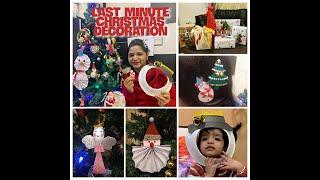 LAST MINUTE CHRISTMAS DECORATION ON BUDGET  CHRISTMAS HOME DECOR  DIY CHRISTMAS TREE DECORATION