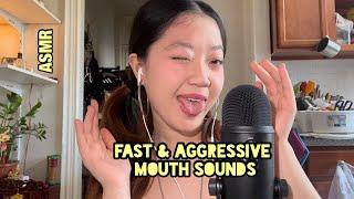 ASMR  Super Tingly Fast & Aggressive Mouth Sounds + Tongue Flutters