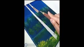 Birch Tree Acrylic Painting Tutorial  Step-by-Step Realistic Birch Trees