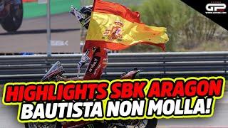 Highlights SBK Aragon Gara2 Bautista non molla