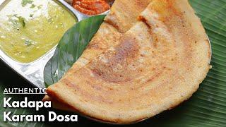 Best కడప కారం దోశ  Kadapa karam dosa recipe with erra karam & Bombay chutney   @VismaiFood​