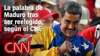Discurso completo de Nicolás Maduro tras ser reelegido como presidente de Venezuela según el CNE