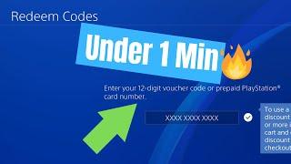 Redeem PlayStation Codes in Under 1 Min - The Fastest PS Store Method From Your PS4 Console