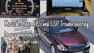 Mercedes Benz ABSESP Inoperative  W221 S - Class  Diagnosis and Solution