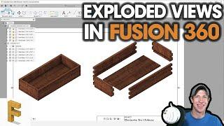 Fusion 360 for Woodworkers Part 6 - Creating an EXPLODED VIEW Model in Fusion 360