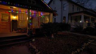 Winter Evening Walk Through North Carolina Neighborhoods  Nature Sounds for Sleep and Study